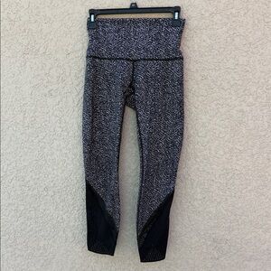 Lululemon Athletica Black and White Patterned Leggings